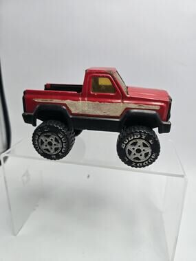 Vintage 1980s 6" Buddy L Red 4x4 Truck Die-Cast Metal made in Japan TC-17